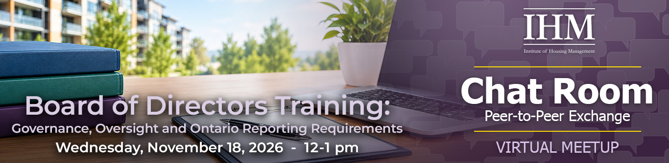 Chat Room Series - Board of Directors Training: Governance, Oversight and Ontario Reporting Requirements